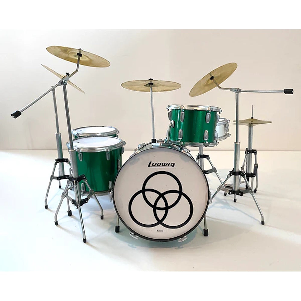 LED ZEPPELIN - (公式 映画公開 記念 ) - Green Sparkle Immigrant Song Zep Mini Drum Set Replica Collectible